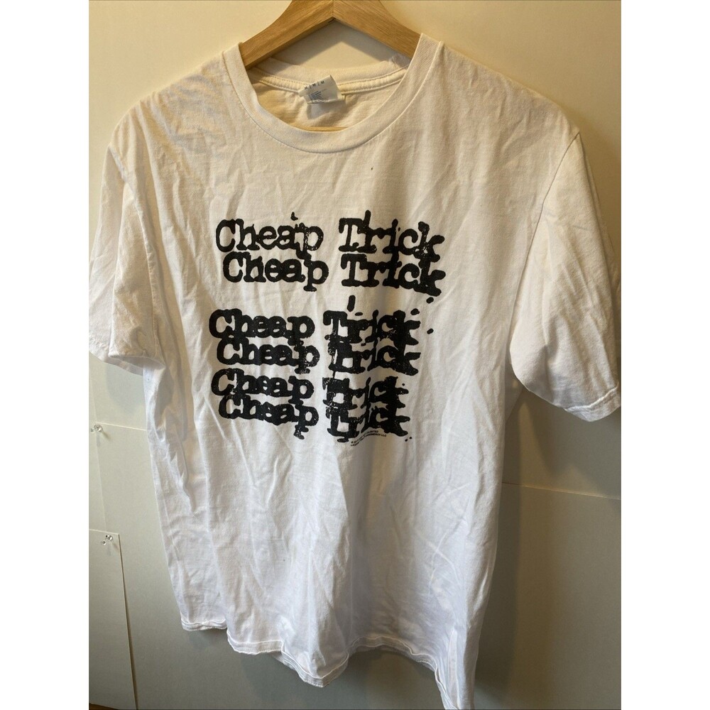 Cheap Trick T-shirt White Black Medium Rock Grunge Concert